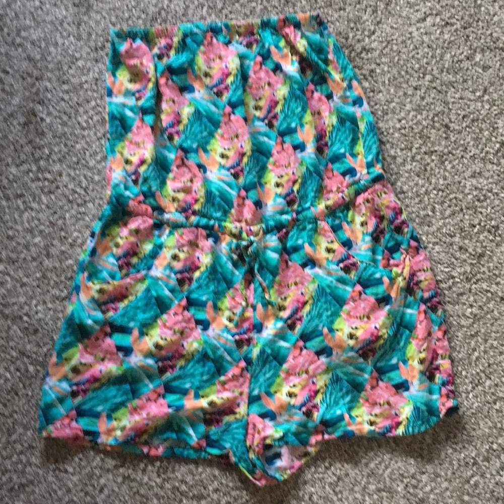 Floral Tube Top Romper